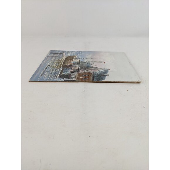 Vintage Signed Brian Roche Original Seascape Oil Painting Fishing Boats On Board - Picture 5 of 10